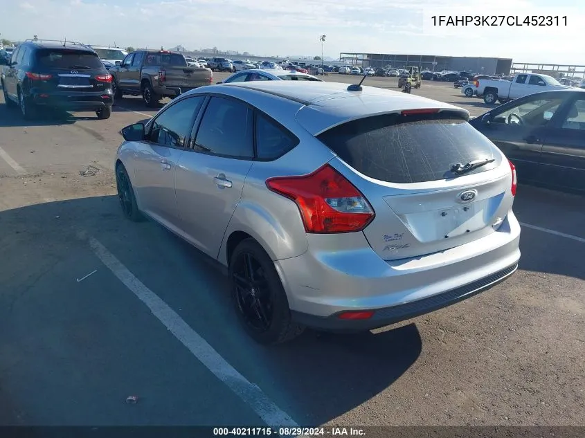 2012 Ford Focus Se VIN: 1FAHP3K27CL452311 Lot: 40211715