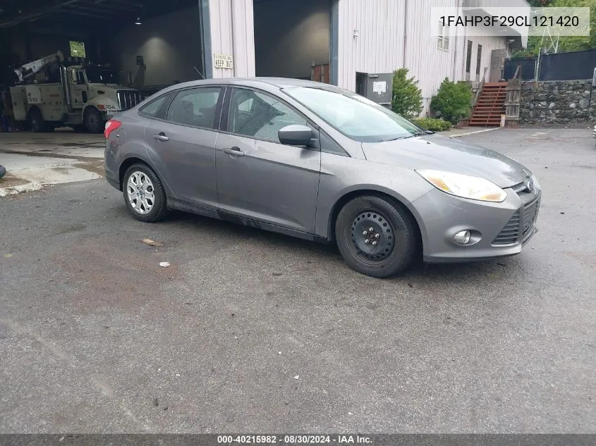 2012 Ford Focus Se VIN: 1FAHP3F29CL121420 Lot: 40215982