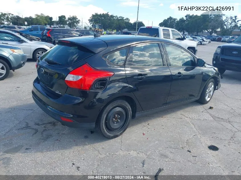 2012 Ford Focus Se VIN: 1FAHP3K22CL426991 Lot: 40219013