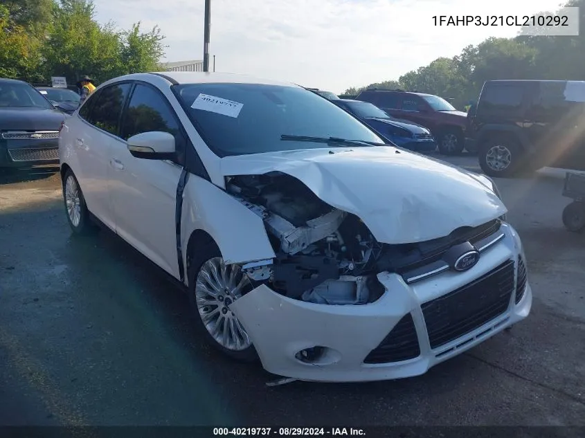 1FAHP3J21CL210292 2012 Ford Focus Titanium