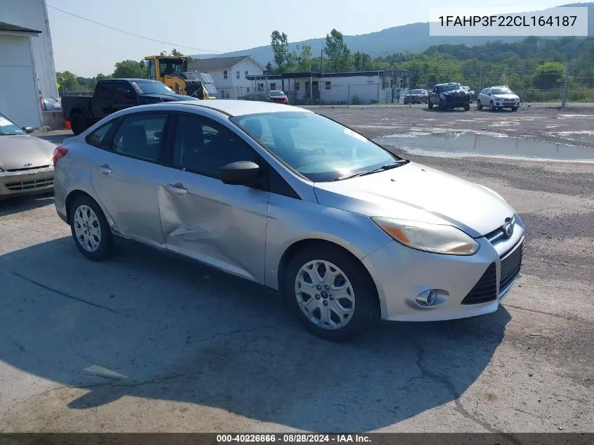 2012 Ford Focus Se VIN: 1FAHP3F22CL164187 Lot: 40226866