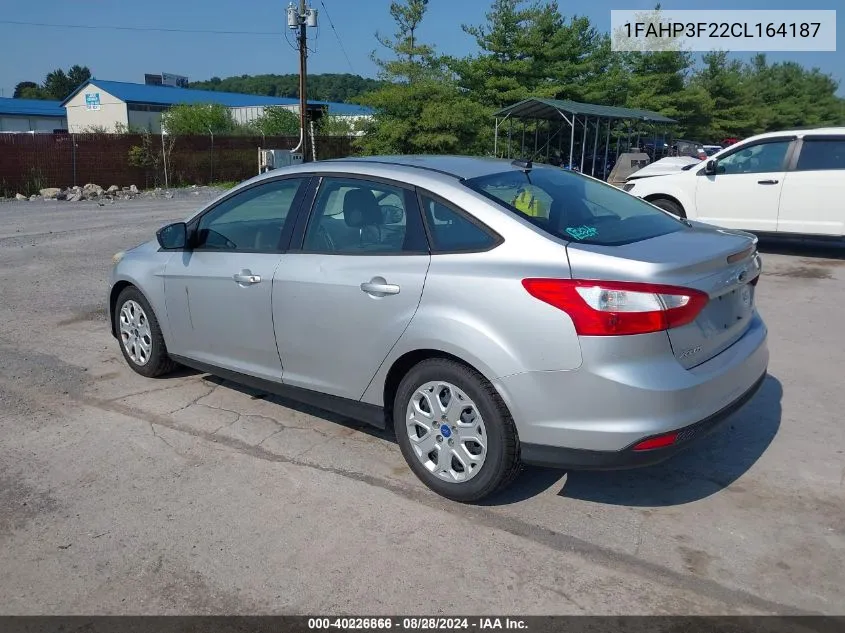 2012 Ford Focus Se VIN: 1FAHP3F22CL164187 Lot: 40226866