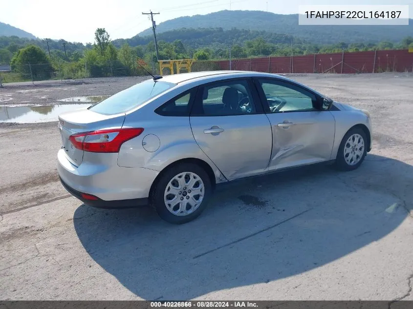 2012 Ford Focus Se VIN: 1FAHP3F22CL164187 Lot: 40226866