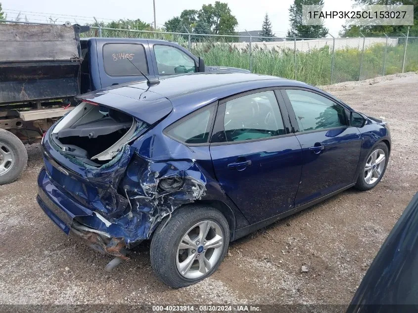 2012 Ford Focus Se VIN: 1FAHP3K25CL153027 Lot: 40233914