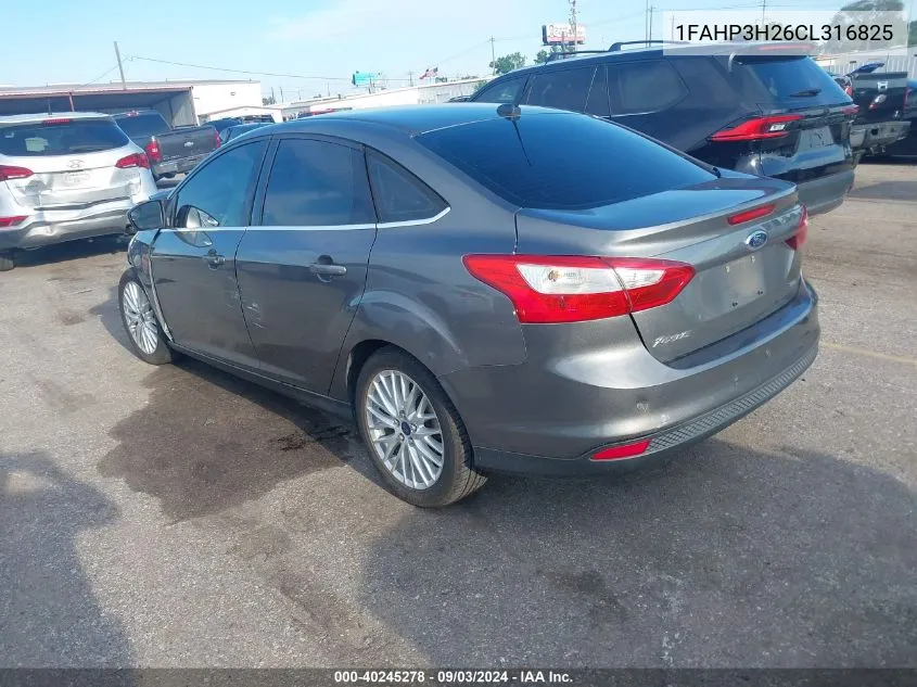 1FAHP3H26CL316825 2012 Ford Focus Sel