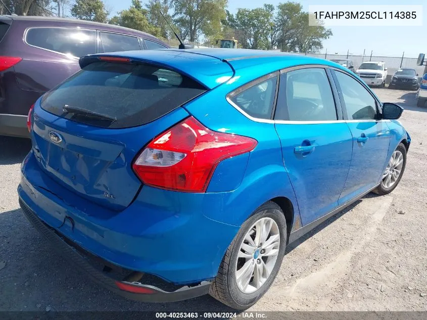 2012 Ford Focus Sel VIN: 1FAHP3M25CL114385 Lot: 40253463