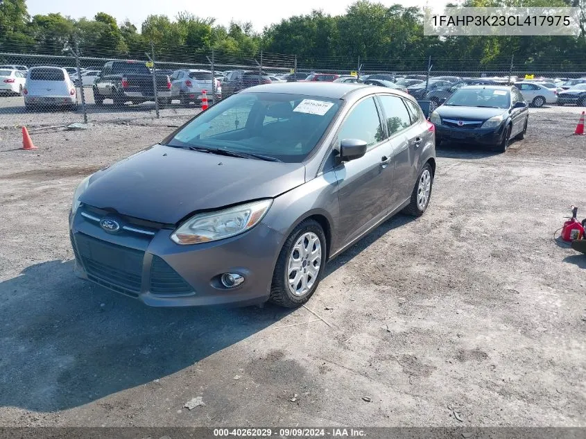 2012 Ford Focus Se VIN: 1FAHP3K23CL417975 Lot: 40262029