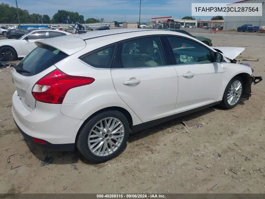 2012 Ford Focus Sel VIN: 1FAHP3M23CL287564 Lot: 40269315