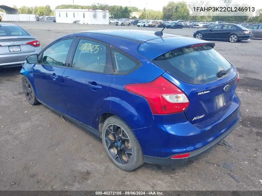 2012 Ford Focus Se VIN: 1FAHP3K22CL246913 Lot: 40272105