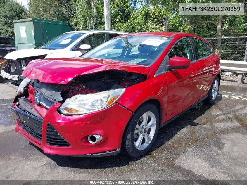 2012 Ford Focus Se VIN: 1FAHP3K23CL270959 Lot: 40273399