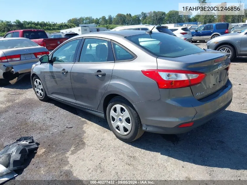 2012 Ford Focus S VIN: 1FAHP3E20CL246856 Lot: 40277432