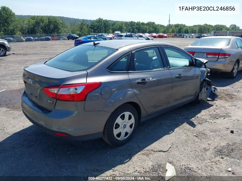 2012 Ford Focus S VIN: 1FAHP3E20CL246856 Lot: 40277432