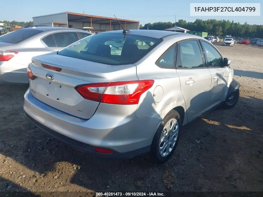 1FAHP3F27CL404799 2012 Ford Focus Se