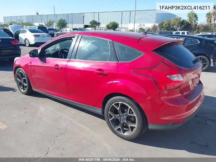 1FAHP3K2XCL416211 2012 Ford Focus Se