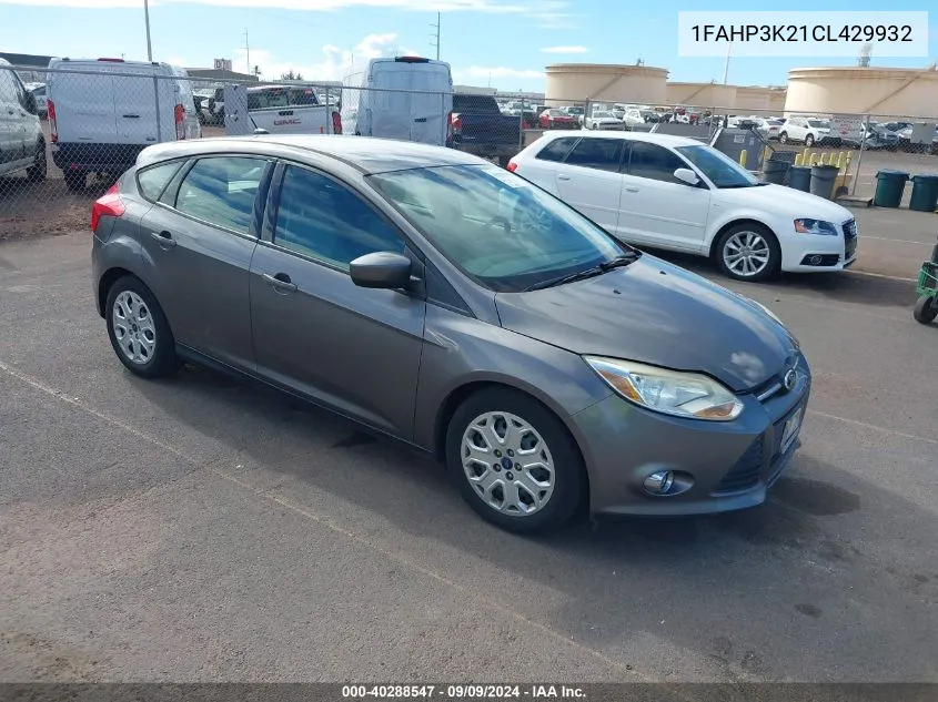 1FAHP3K21CL429932 2012 Ford Focus Se