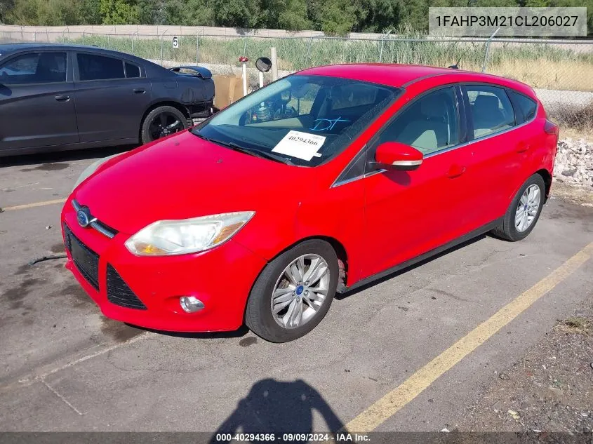 1FAHP3M21CL206027 2012 Ford Focus Sel