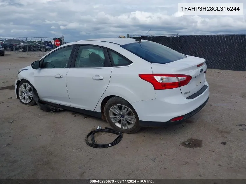 1FAHP3H28CL316244 2012 Ford Focus Sel