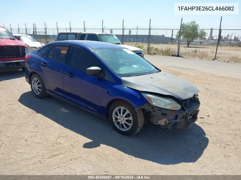 2012 Ford Focus S VIN: 1FAHP3E26CL466082 Lot: 40300067