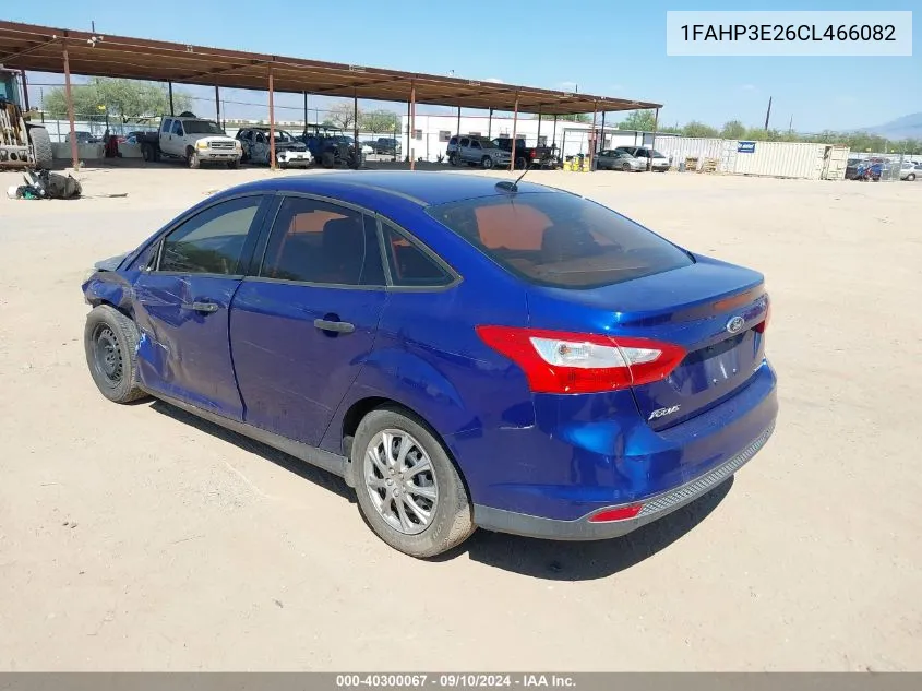 2012 Ford Focus S VIN: 1FAHP3E26CL466082 Lot: 40300067