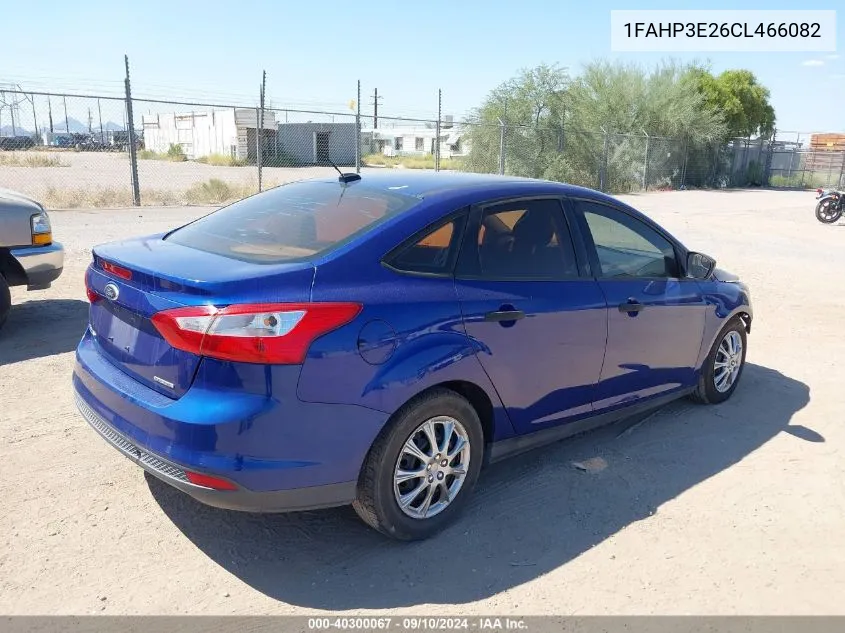 2012 Ford Focus S VIN: 1FAHP3E26CL466082 Lot: 40300067