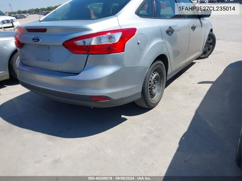 2012 Ford Focus S VIN: 1FAHP3E27CL235014 Lot: 40305519