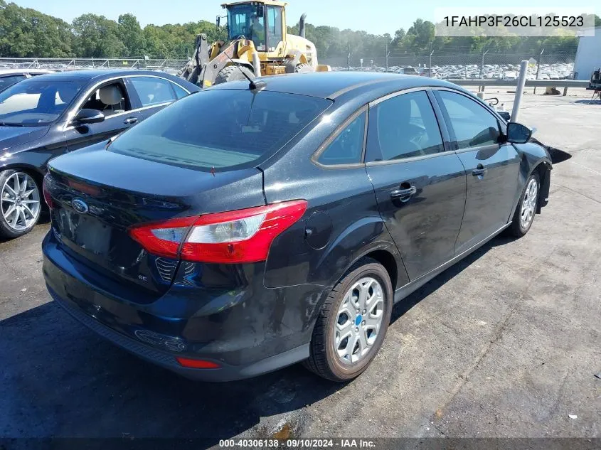 2012 Ford Focus Se VIN: 1FAHP3F26CL125523 Lot: 40306138