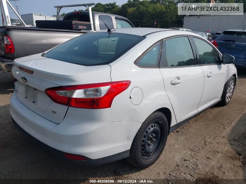 2012 Ford Focus Se VIN: 1FAHP3F2XCL432368 Lot: 40306596