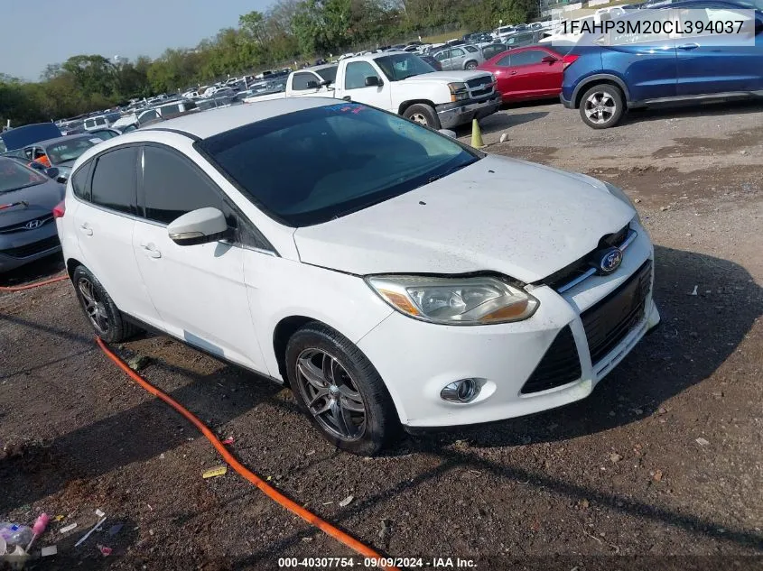 2012 Ford Focus Sel VIN: 1FAHP3M20CL394037 Lot: 40307754