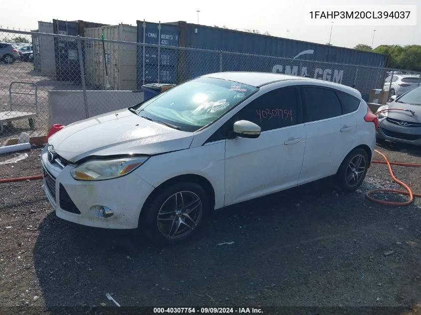 2012 Ford Focus Sel VIN: 1FAHP3M20CL394037 Lot: 40307754