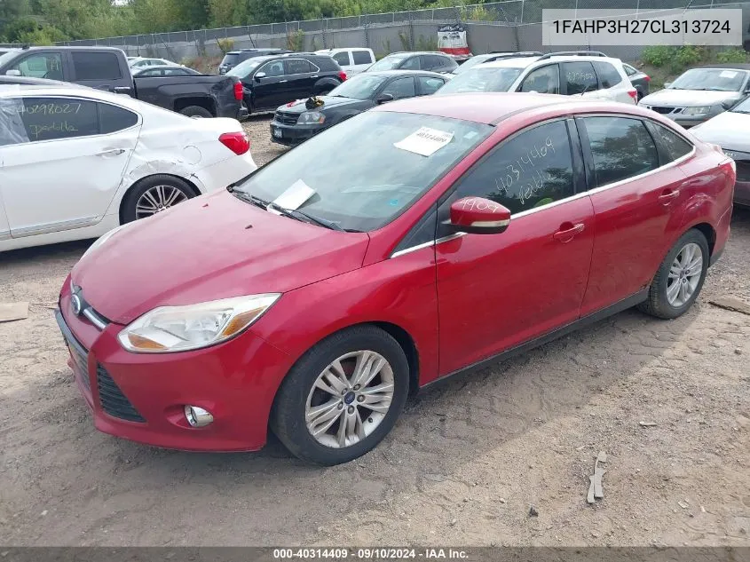 2012 Ford Focus Sel VIN: 1FAHP3H27CL313724 Lot: 40314409