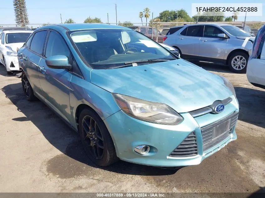 2012 Ford Focus Se VIN: 1FAHP3F24CL452888 Lot: 40317859