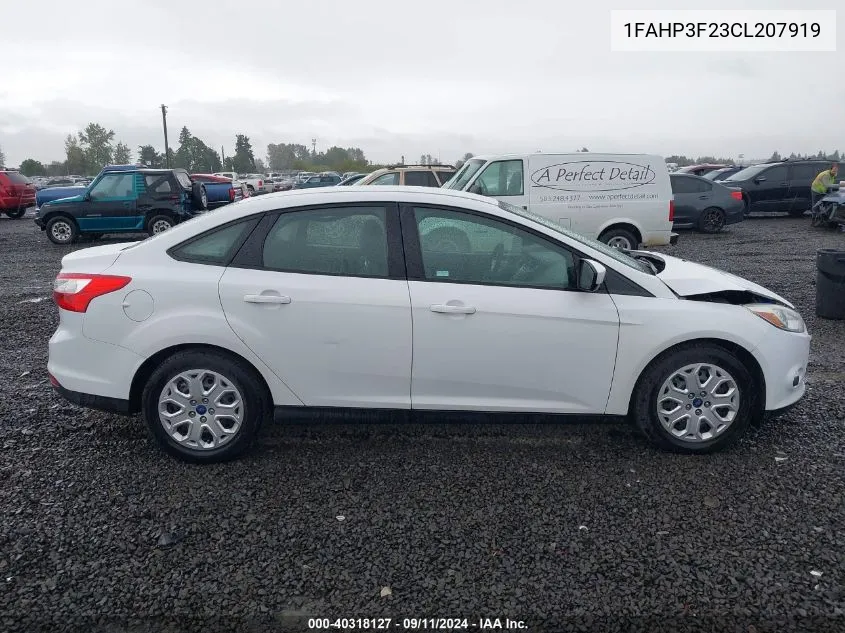 2012 Ford Focus Se VIN: 1FAHP3F23CL207919 Lot: 40318127