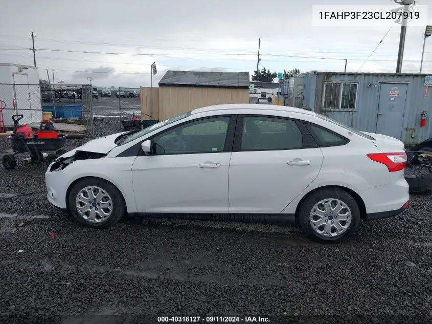 2012 Ford Focus Se VIN: 1FAHP3F23CL207919 Lot: 40318127