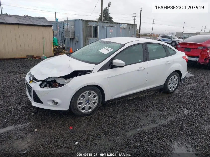 2012 Ford Focus Se VIN: 1FAHP3F23CL207919 Lot: 40318127