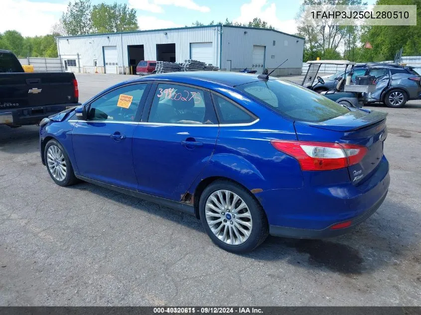 1FAHP3J25CL280510 2012 Ford Focus Titanium