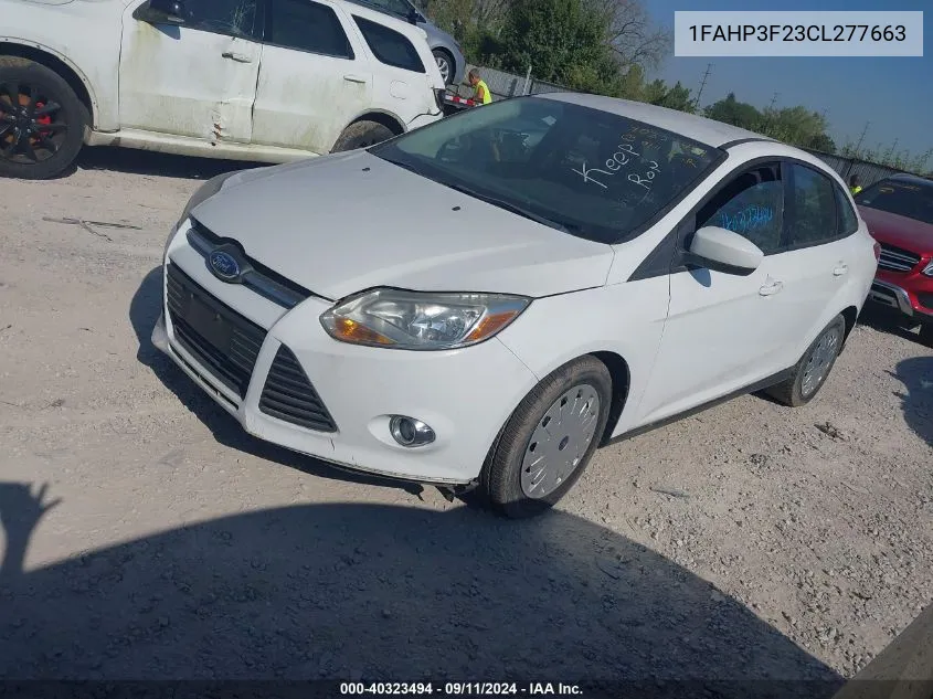 2012 Ford Focus Se VIN: 1FAHP3F23CL277663 Lot: 40323494