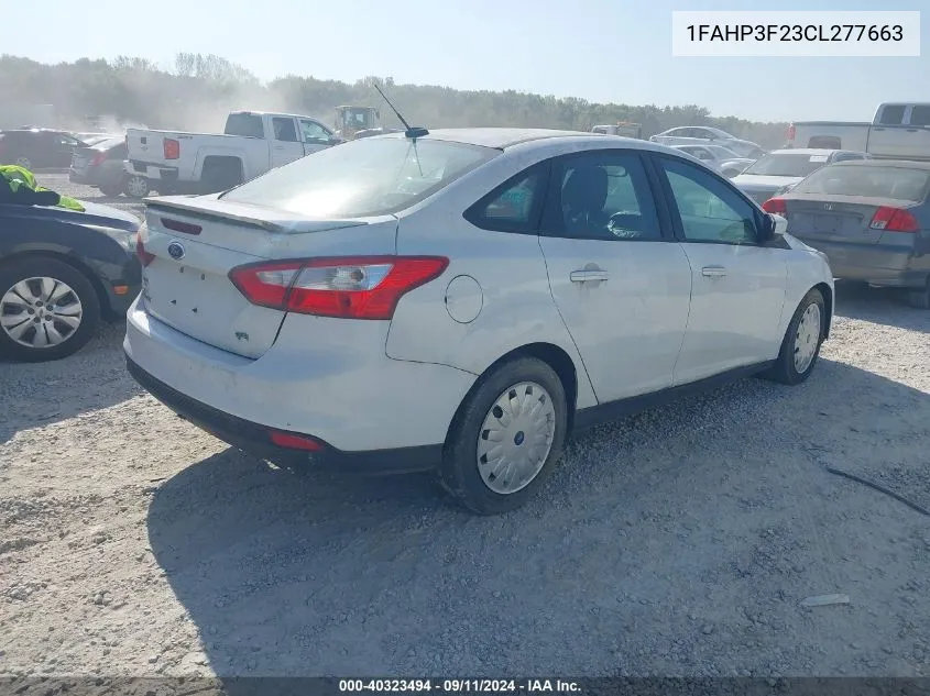 2012 Ford Focus Se VIN: 1FAHP3F23CL277663 Lot: 40323494