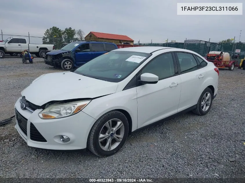 2012 Ford Focus Se VIN: 1FAHP3F23CL311066 Lot: 40323943