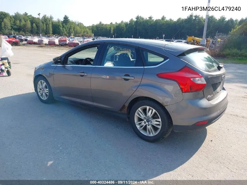 1FAHP3M26CL479240 2012 Ford Focus Sel