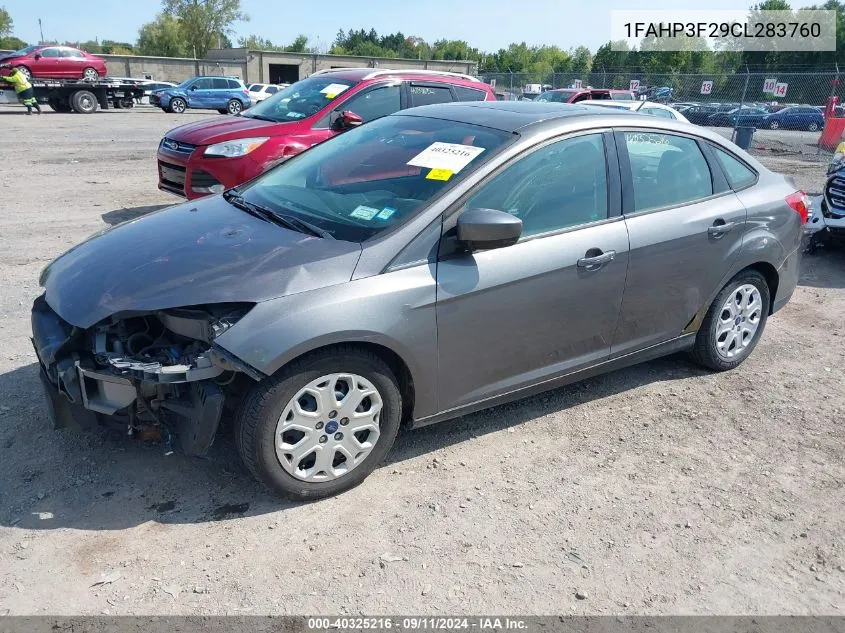 2012 Ford Focus Se VIN: 1FAHP3F29CL283760 Lot: 40325216