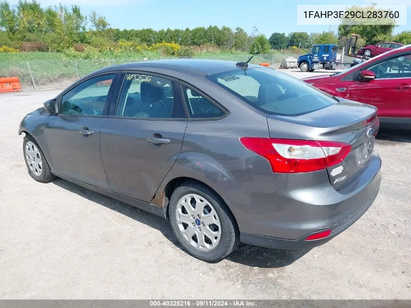 1FAHP3F29CL283760 2012 Ford Focus Se