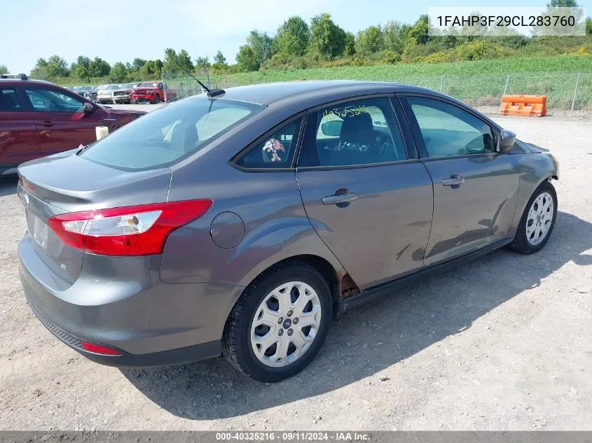 1FAHP3F29CL283760 2012 Ford Focus Se