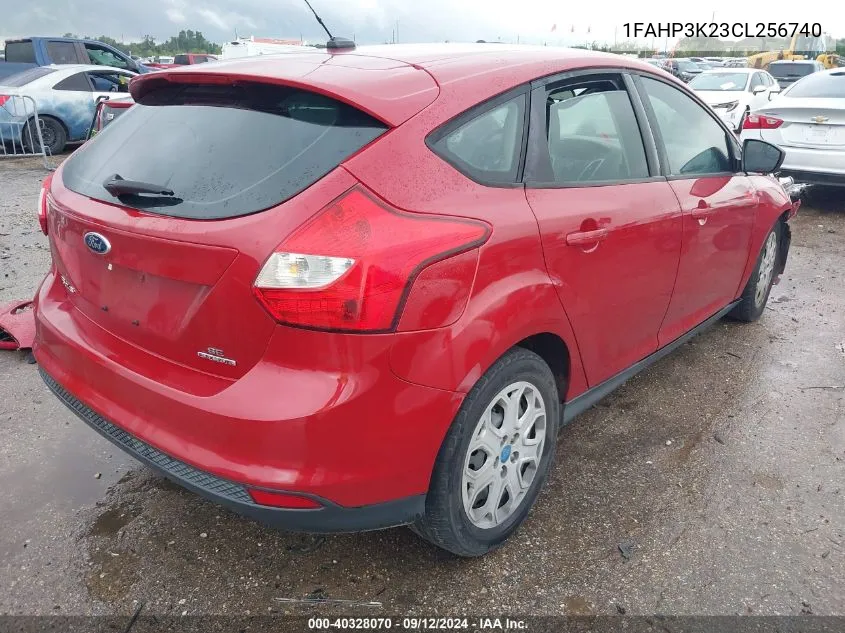 2012 Ford Focus Se VIN: 1FAHP3K23CL256740 Lot: 40328070