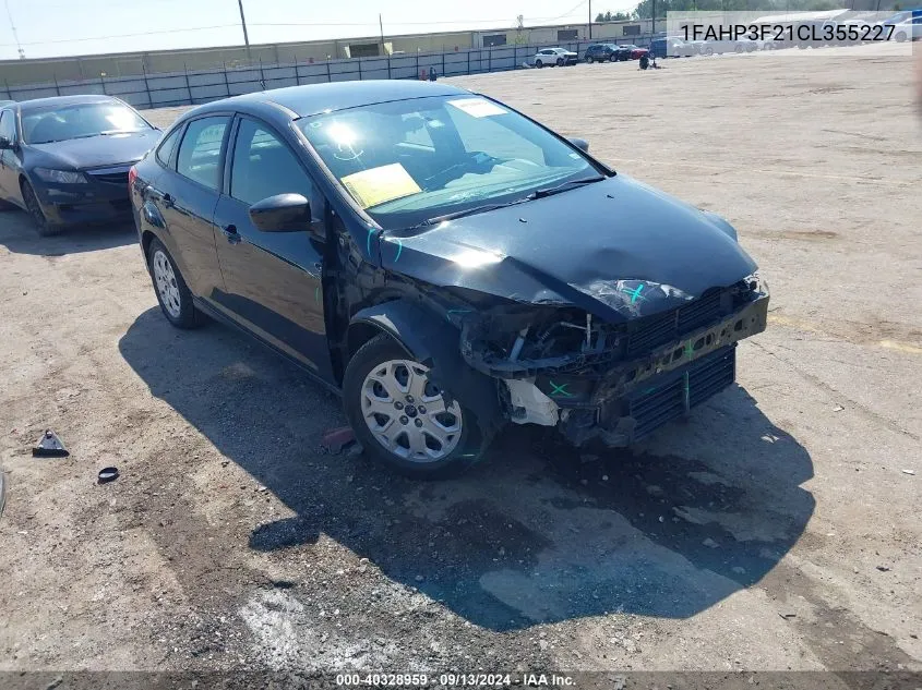 2012 Ford Focus Se VIN: 1FAHP3F21CL355227 Lot: 40328959