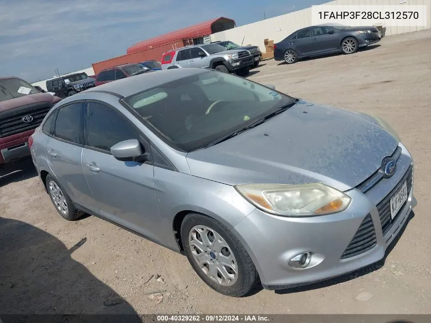 2012 Ford Focus Se VIN: 1FAHP3F28CL312570 Lot: 40329262