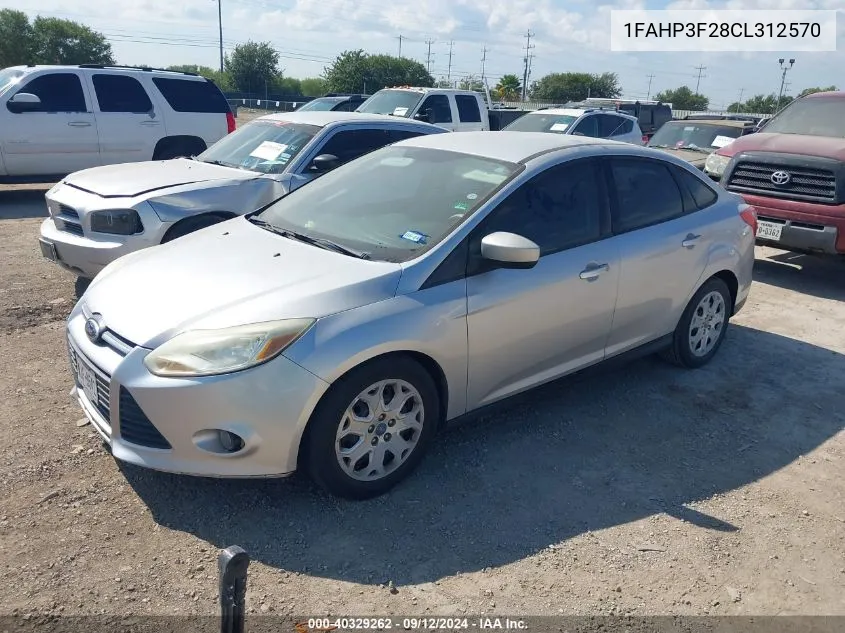 2012 Ford Focus Se VIN: 1FAHP3F28CL312570 Lot: 40329262