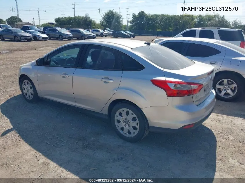 1FAHP3F28CL312570 2012 Ford Focus Se