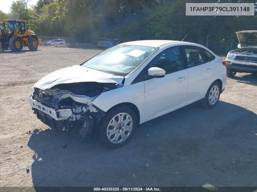 2012 Ford Focus Se VIN: 1FAHP3F29CL391148 Lot: 40330325