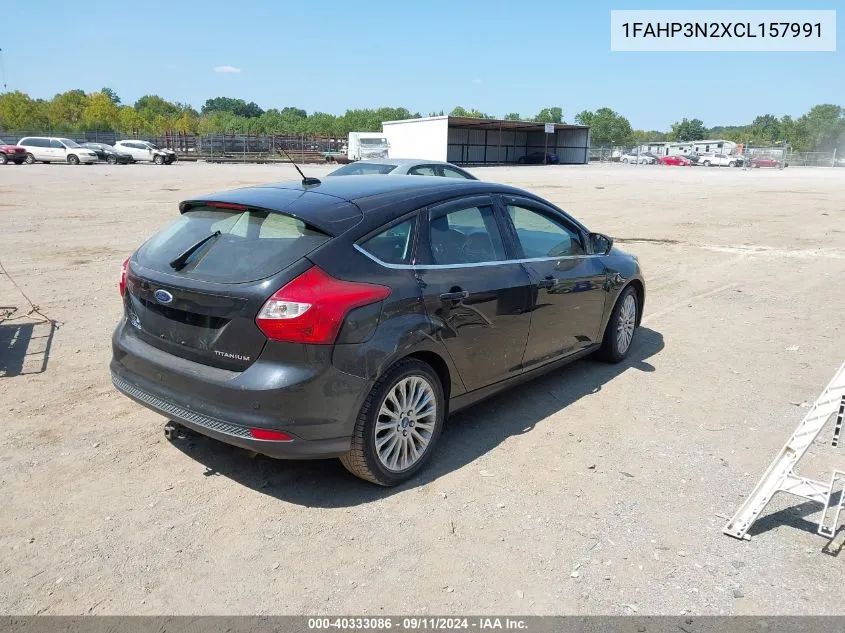 2012 Ford Focus Titanium VIN: 1FAHP3N2XCL157991 Lot: 40333086