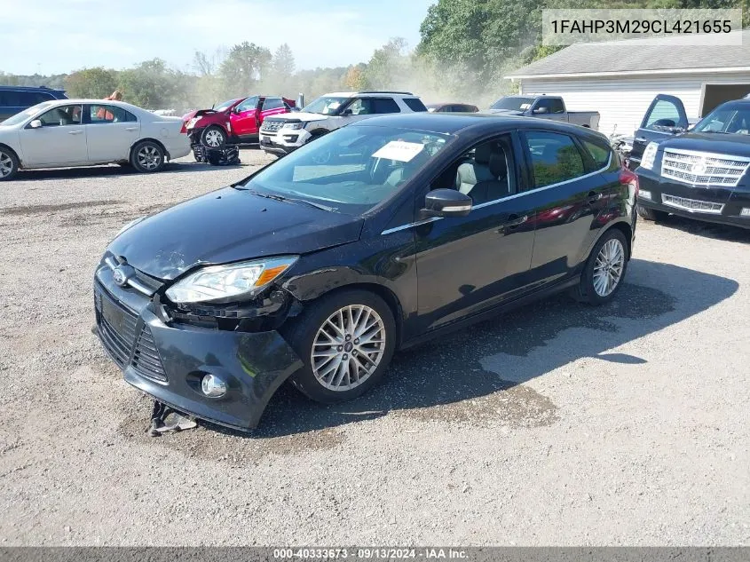 2012 Ford Focus Sel VIN: 1FAHP3M29CL421655 Lot: 40333673